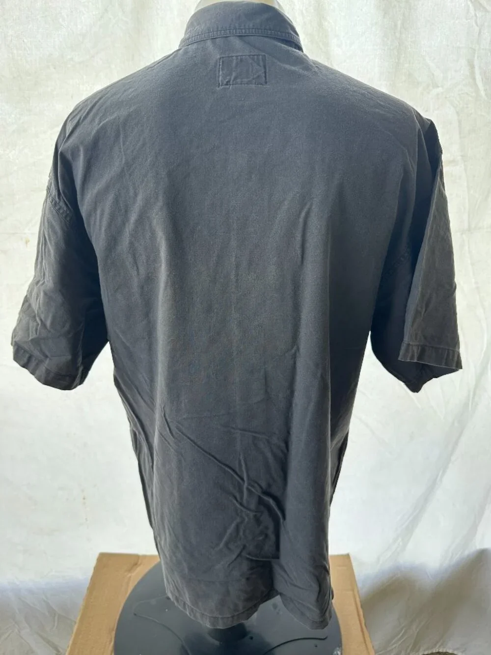 Vintage Gotcha Men's Black SS Button Front Shirt Size Small Cotton